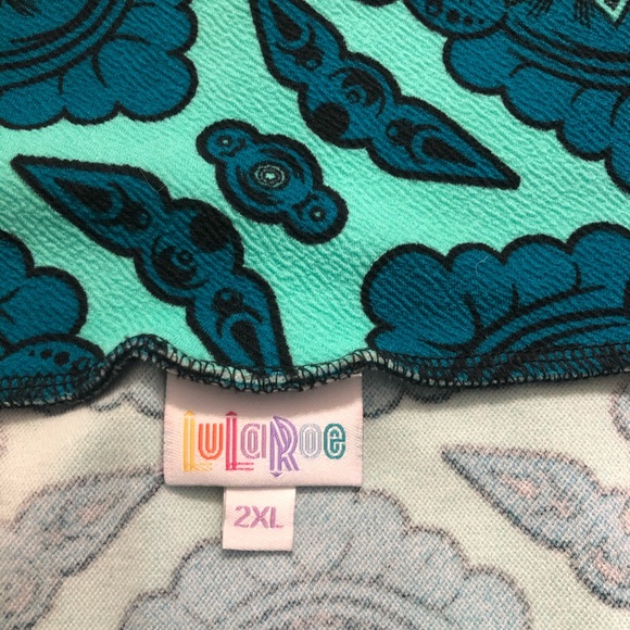 Lularoe Cassie skirt - teal - Picture 2 of 3